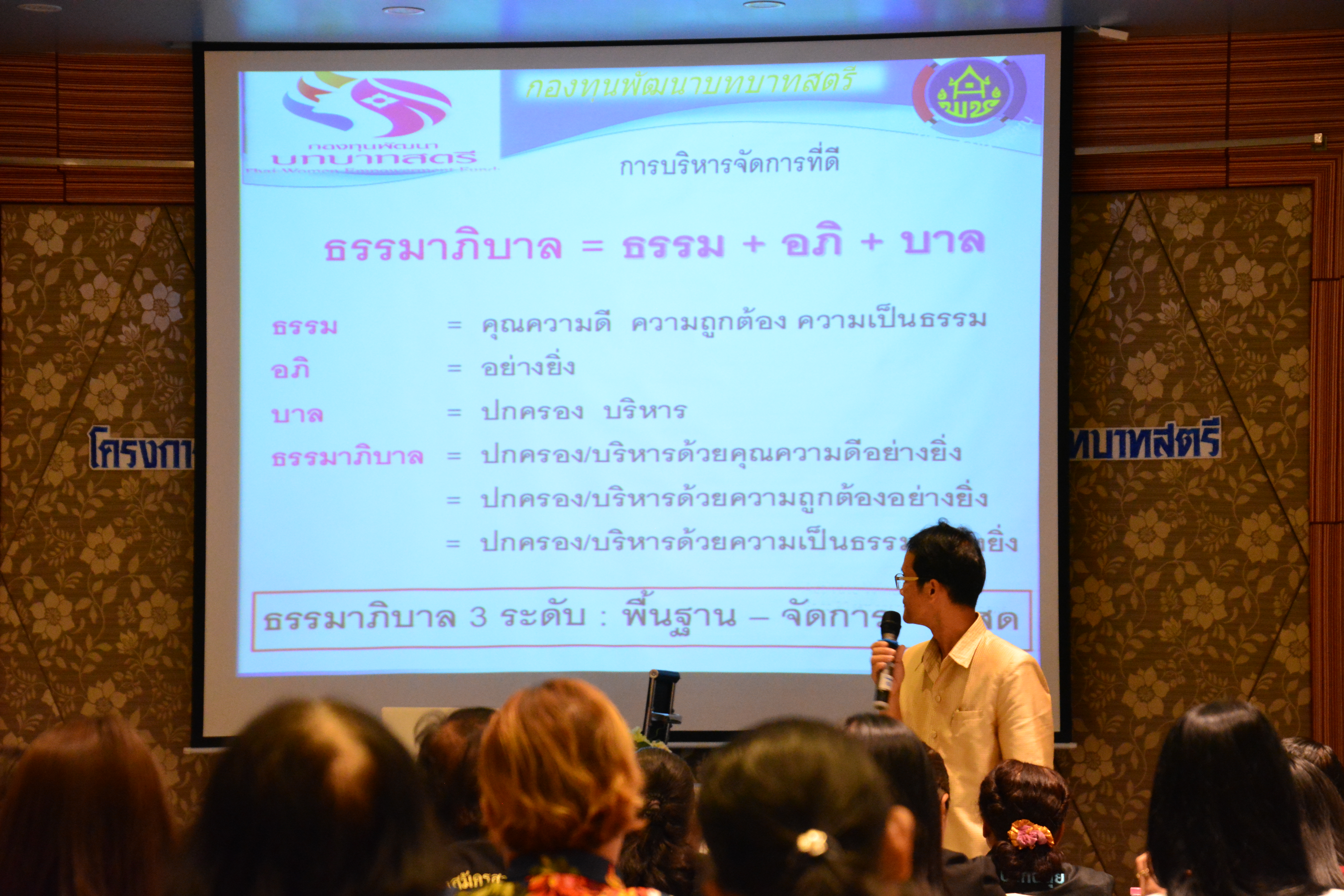 การประชุมเชิงปฏิบัติการพัฒนากลุ่มอาชีพสมาชิกกองทุนพัฒนาบทบาทสตรี