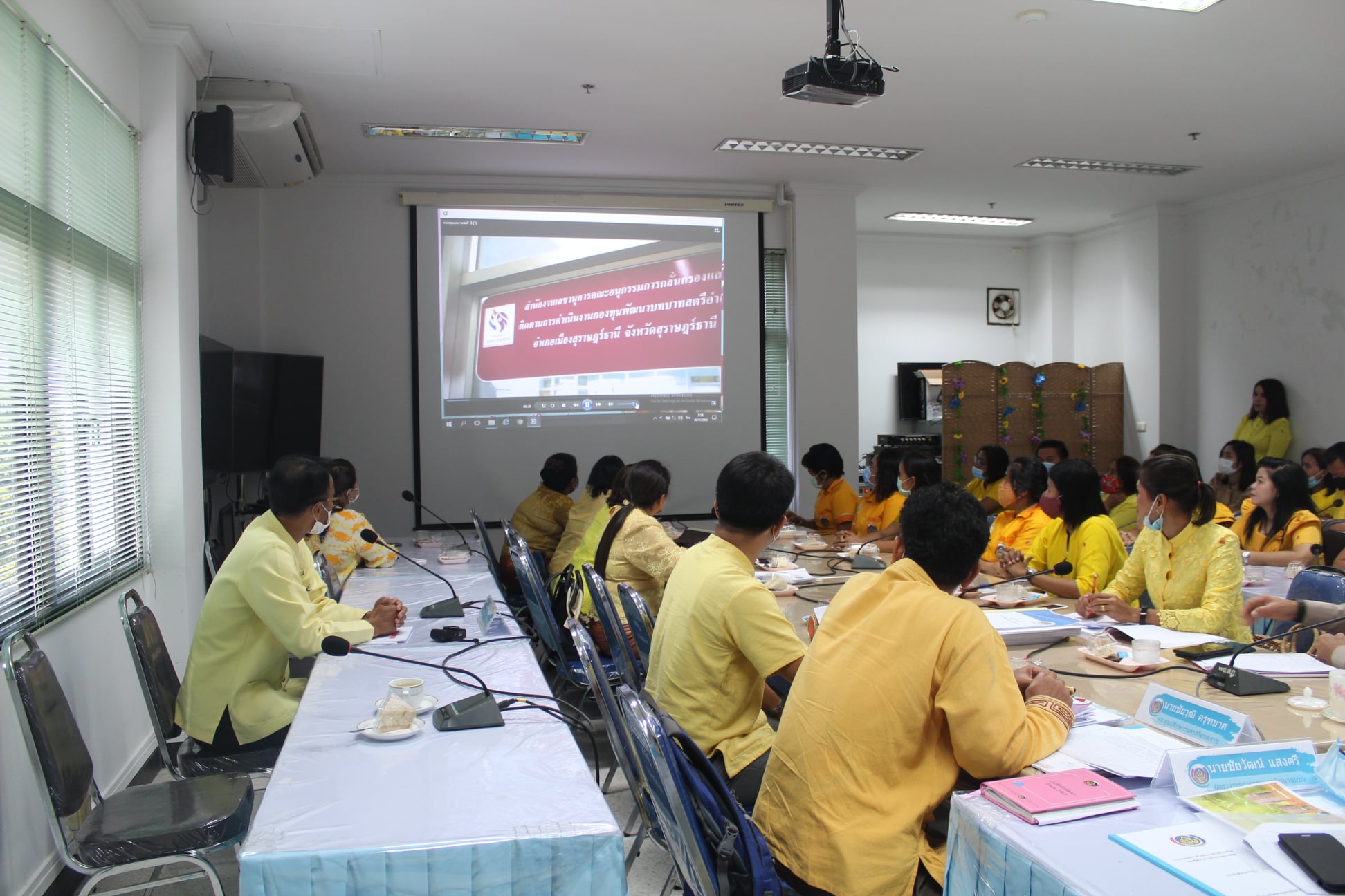 นายชัยวัฒน์ แสงศรี ผู้ตรวจราชการกรมการพัฒนาชุมชน ลงพื้นที่จังหวัดสุราษฎร์ธานี