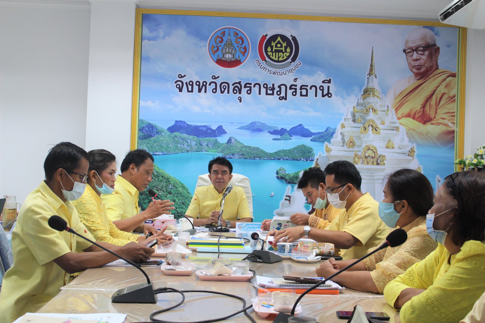 นายชัยวัฒน์ แสงศรี ผู้ตรวจราชการกรมการพัฒนาชุมชน ลงพื้นที่จังหวัดสุราษฎร์ธานี