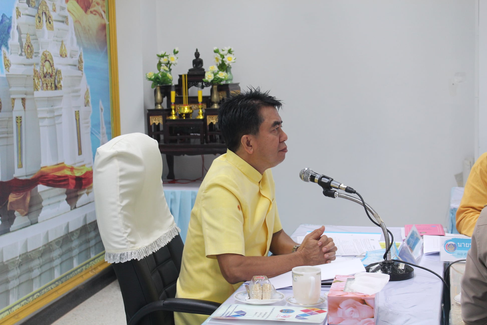 นายชัยวัฒน์ แสงศรี ผู้ตรวจราชการกรมการพัฒนาชุมชน ลงพื้นที่จังหวัดสุราษฎร์ธานี