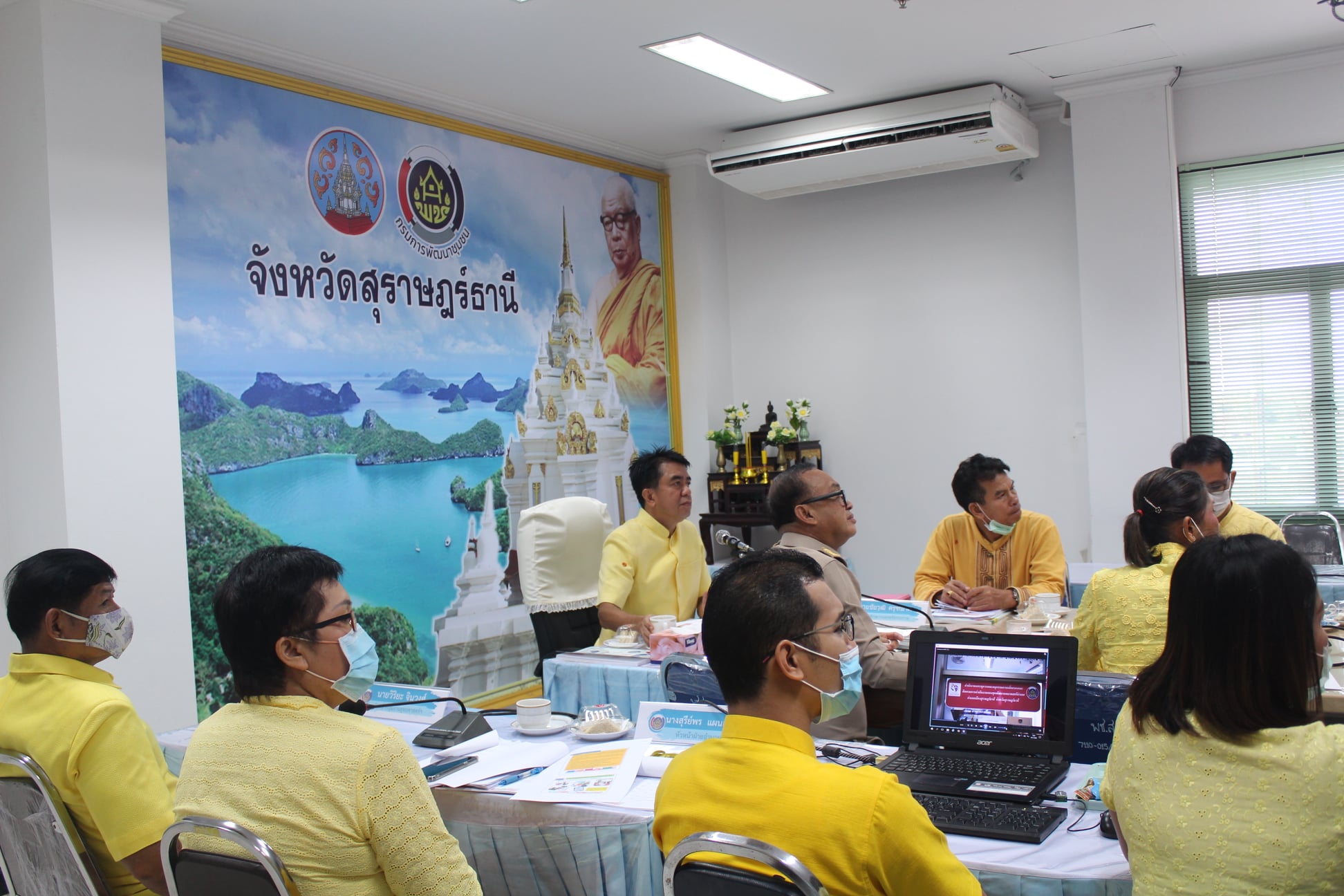 นายชัยวัฒน์ แสงศรี ผู้ตรวจราชการกรมการพัฒนาชุมชน ลงพื้นที่จังหวัดสุราษฎร์ธานี