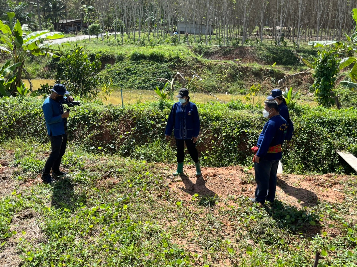 พช.สุราษฎร์ฯ ลงพื้นที่ผลิตสื่อประชาสัมพันธ์ ในโครงการพัฒนาคุณภาพชีวิตตามหลักเกษตรทฤษฎีใหม่ ประยุกต์ “โคก หนองนา โมเดล (พช.)”