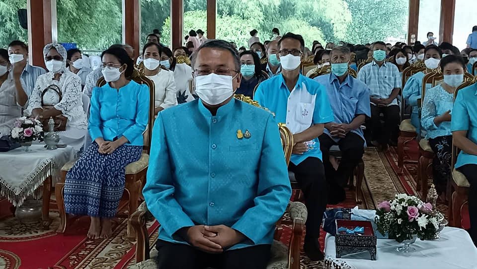 พช.สุราษฎร์ ร่วมพิธีปลงผมในโครงการบรรพชาอุปสมบท 910 รูป เฉลิมพระเกียรติสมเด็จพระนางเจ้าสิริกิติ์ พระบรมราชินีนาถพระบรมราชชนนีพันปีหลวง เนื่องในโอกาสมหามงคลเฉลิมพระชนมพรรษา 90 พรรษา 12 สิงหาคม 2565