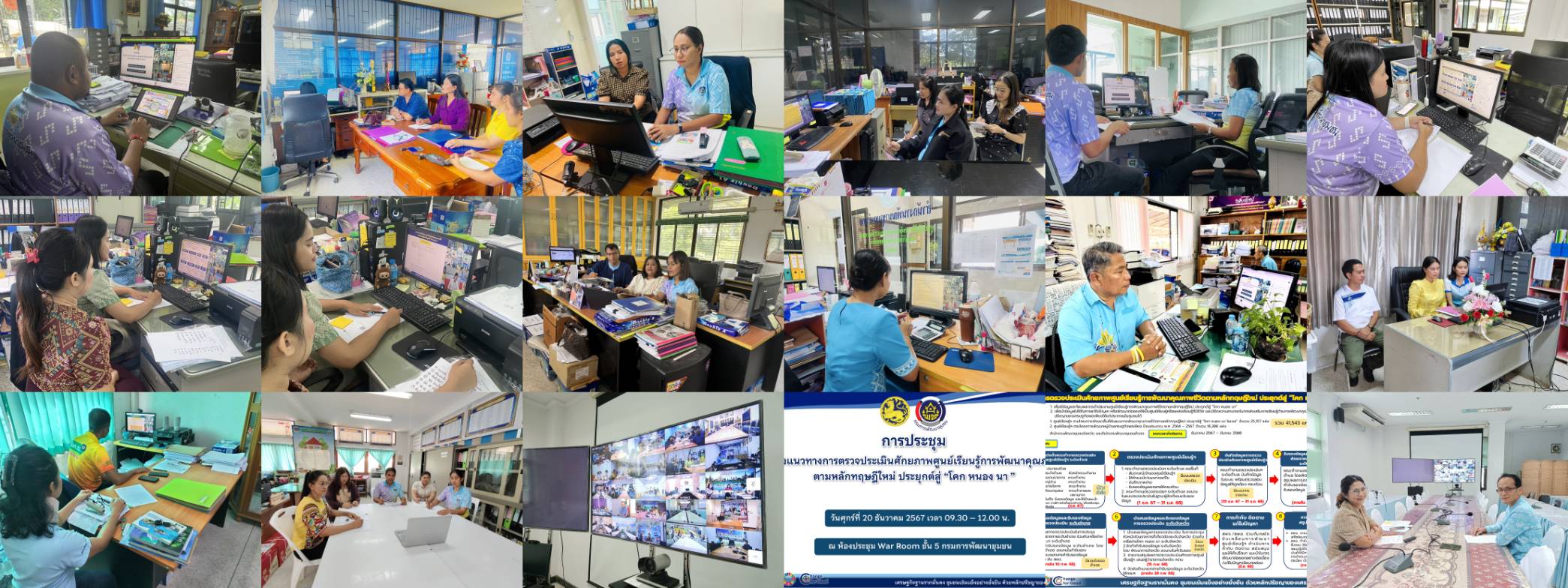 🚩พช.สุราษฎร์ธานี 🚩 ร่วมการประชุมชี้แจงแนวทางการตรวจประเมินศักยภาพศูนย์เรียนรู้การพัฒนาคุณภาพชีวิตตามหลักทฤษฎีใหม่ ประยุกต์สู่ “โคก หนอง นา”