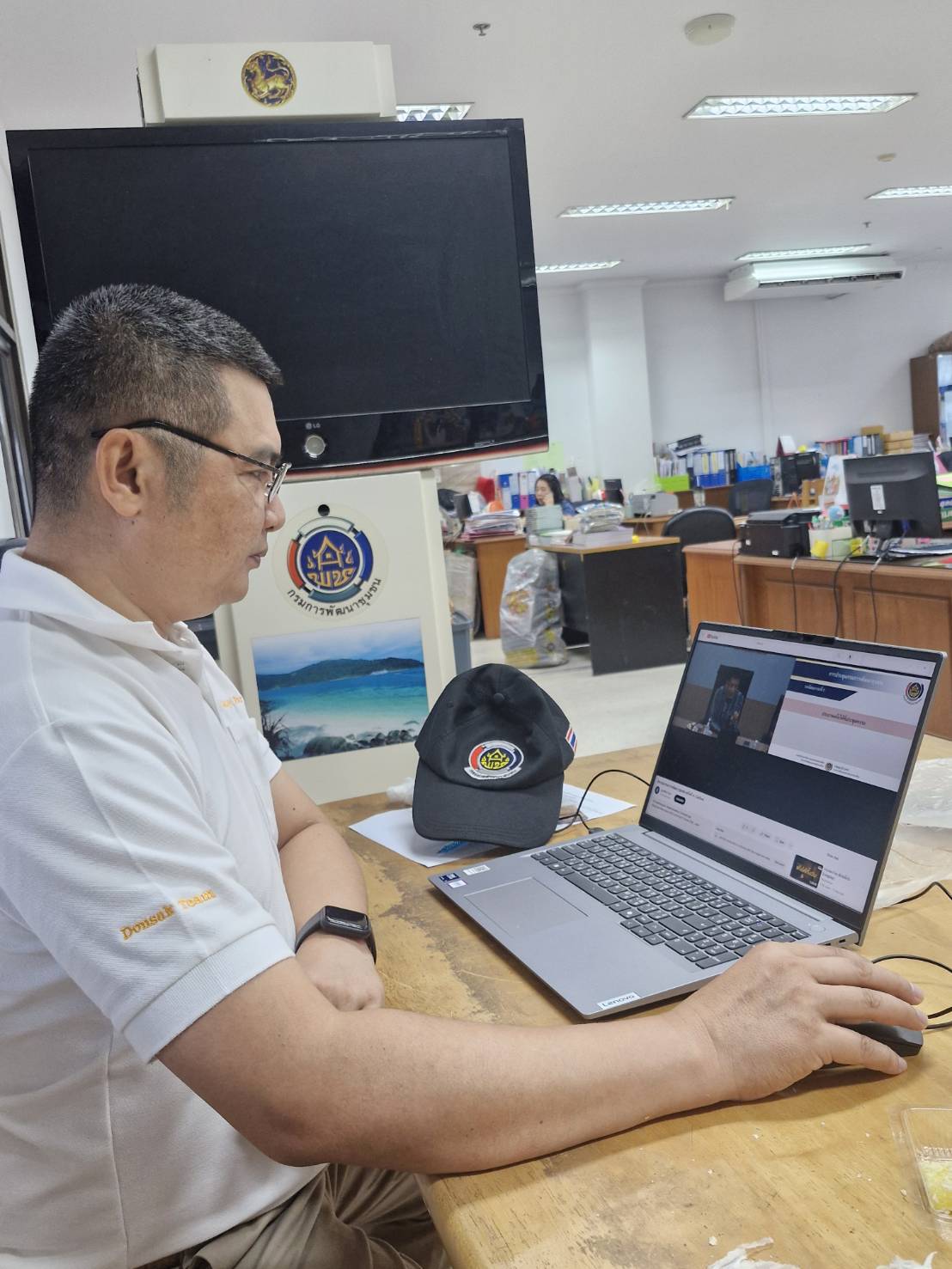 📣พช.สุราษฎร์ธานี📣 ร่วมรับการประชุมกรมการพัฒนาชุมชน ครั้งที่ 3/2568