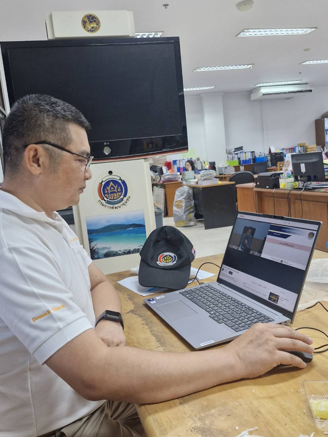 📣พช.สุราษฎร์ธานี📣 ร่วมรับการประชุมกรมการพัฒนาชุมชน ครั้งที่ 3/2568