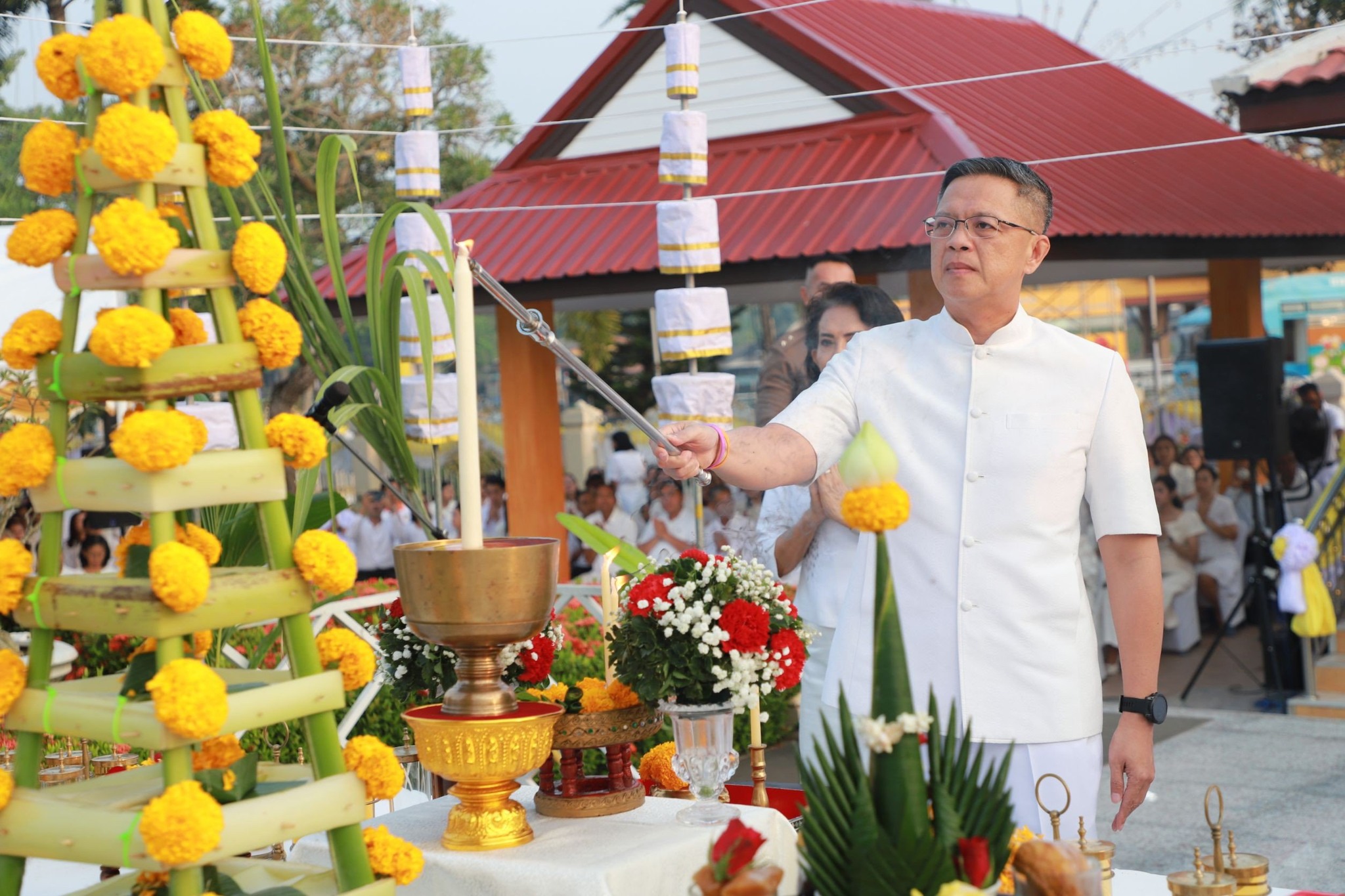 พช.สุราษฎร์ธานี ร่วมกับพสกนิกรทุกหมู่เหล่าร่วมพิธีบวงสรวงศาลหลักเมืองจังหวัดสุราษฎร์ธานี เนื่องในงาน “แห่ผ้าห่มพระธาตุศรีสุราษฎร์ แลธรรมชาติเขาท่าเพชร” ครั้งที่ 15 ประจำปี 2568 ร่วมรักษาขนบธรรมเนียมประเพณีอันดีงาม