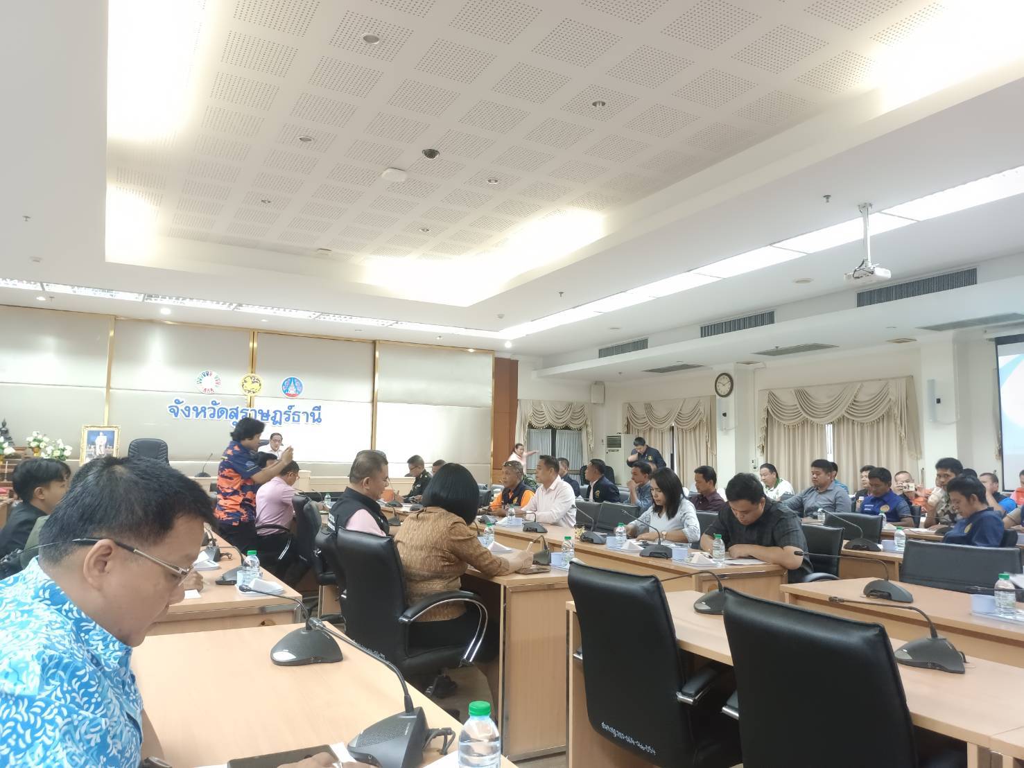 พช.สุราษฎร์ธานี ร่วมการประชุมชี้แจงแนวทางการฝึกอพยพประชาชนและบริหารจัดการศูนย์พักพิงพระราชทาน ประจำปี พ.ศ.2568