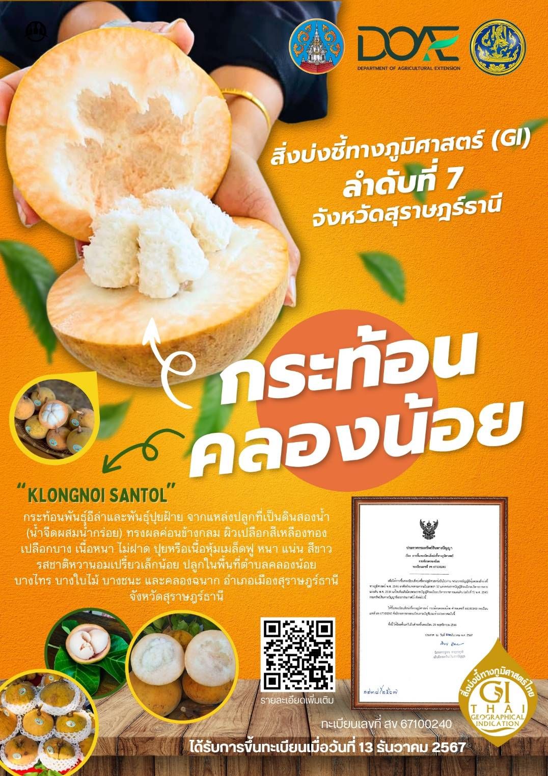 เที่ยว กิน ฟินกระท้อน บนถนนของหรอย!” พจ.สุราษฎร์ คอนเฟิร์ม